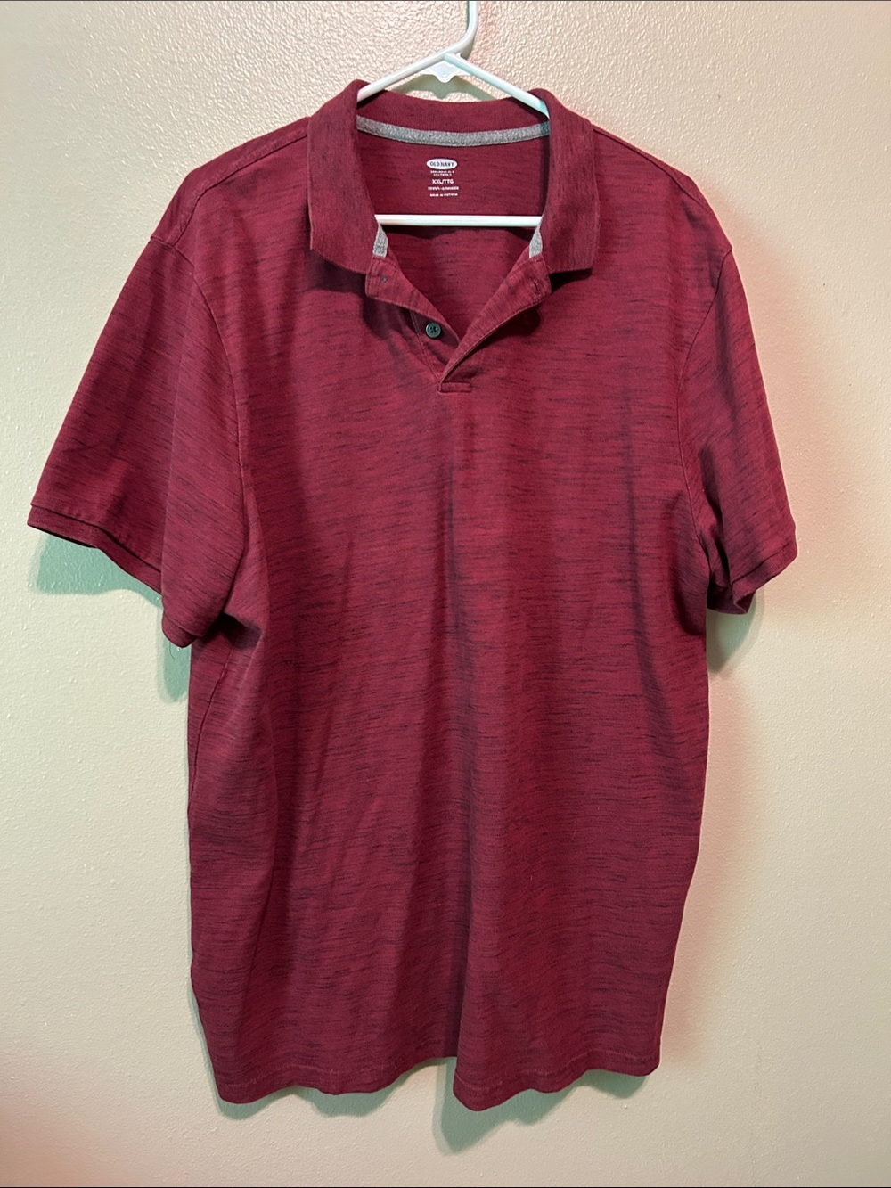 Old Navy Men's Heather Maroon Polo